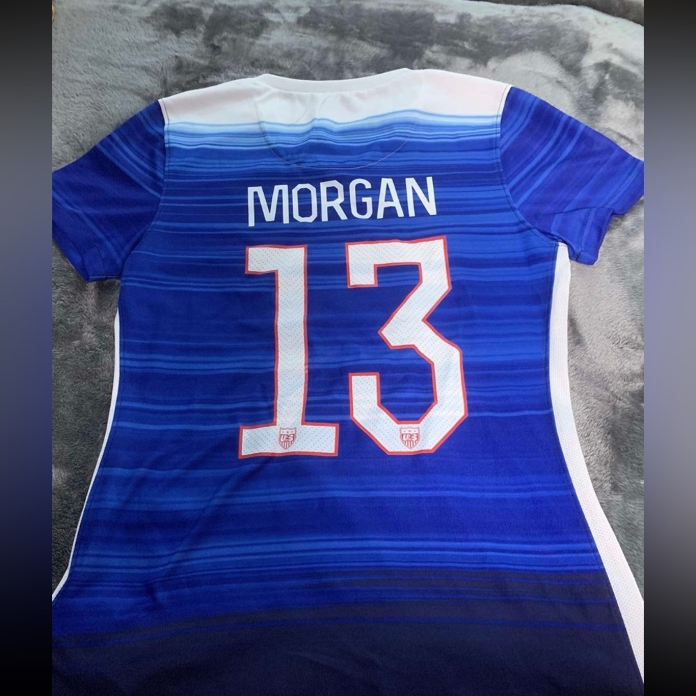 Nike Blue Gradient Megan Morgan #13 Soccer Jersey